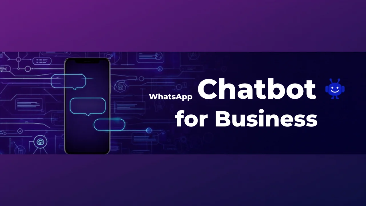 Visual drag-and-drop WhatsApp chatbot builder interface with automated conversation flow nodes and bot responses