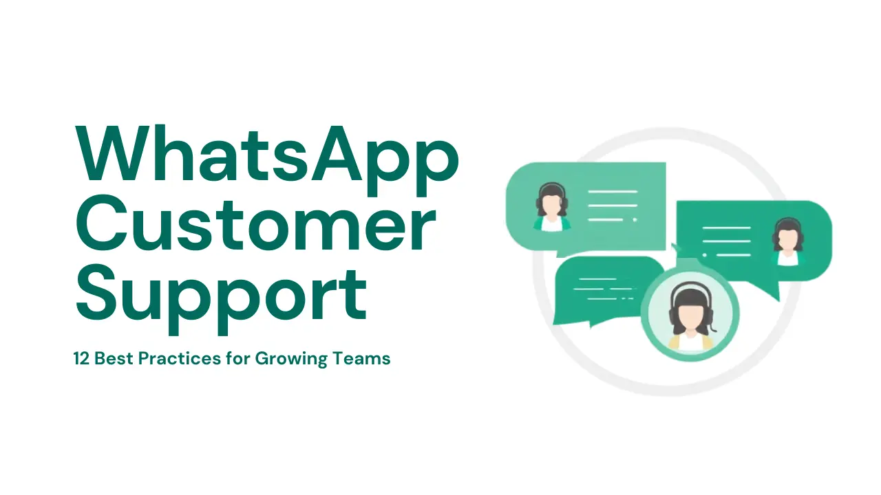 WhatsApp customer support team inbox with chat bubbles and support agent interface