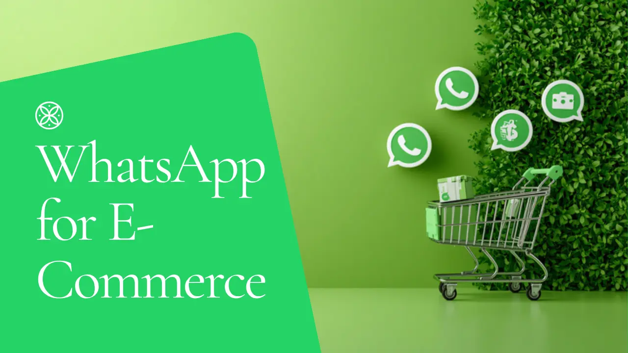 WhatsApp for e-commerce showing shopping cart and chat integration for online stores